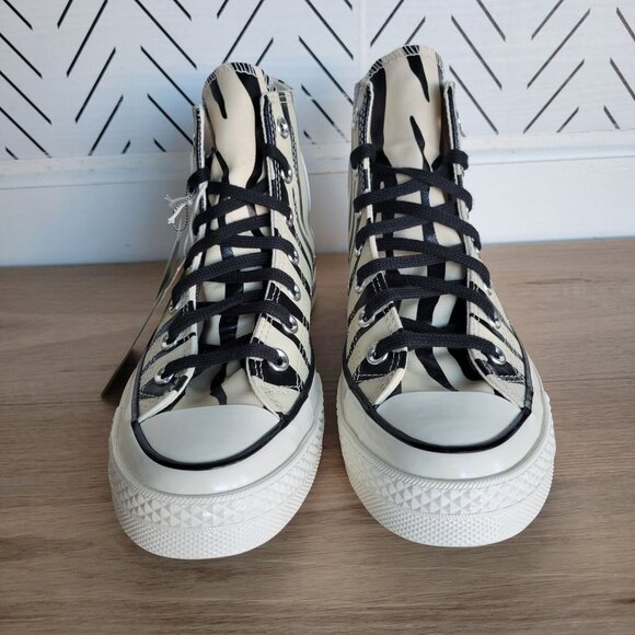 ⭐Converse Chuck 70 Hi Sz 7 Men's Shoes Zebra Print Canvas Glow Sneakers A15032C⭐ - Picture 4 of 11